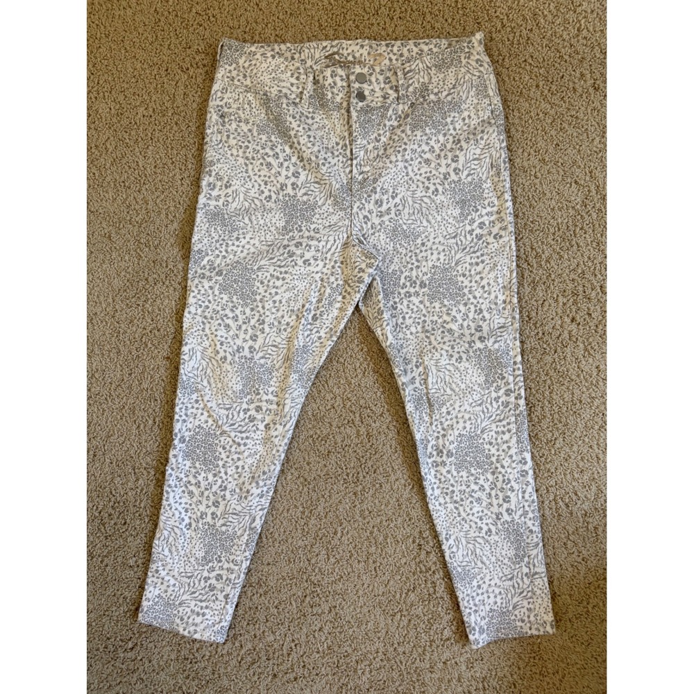 Seven7 Womens‎ High Rise Curvy Legging Ivory Animal Print Pants Size 18 MY1995PR